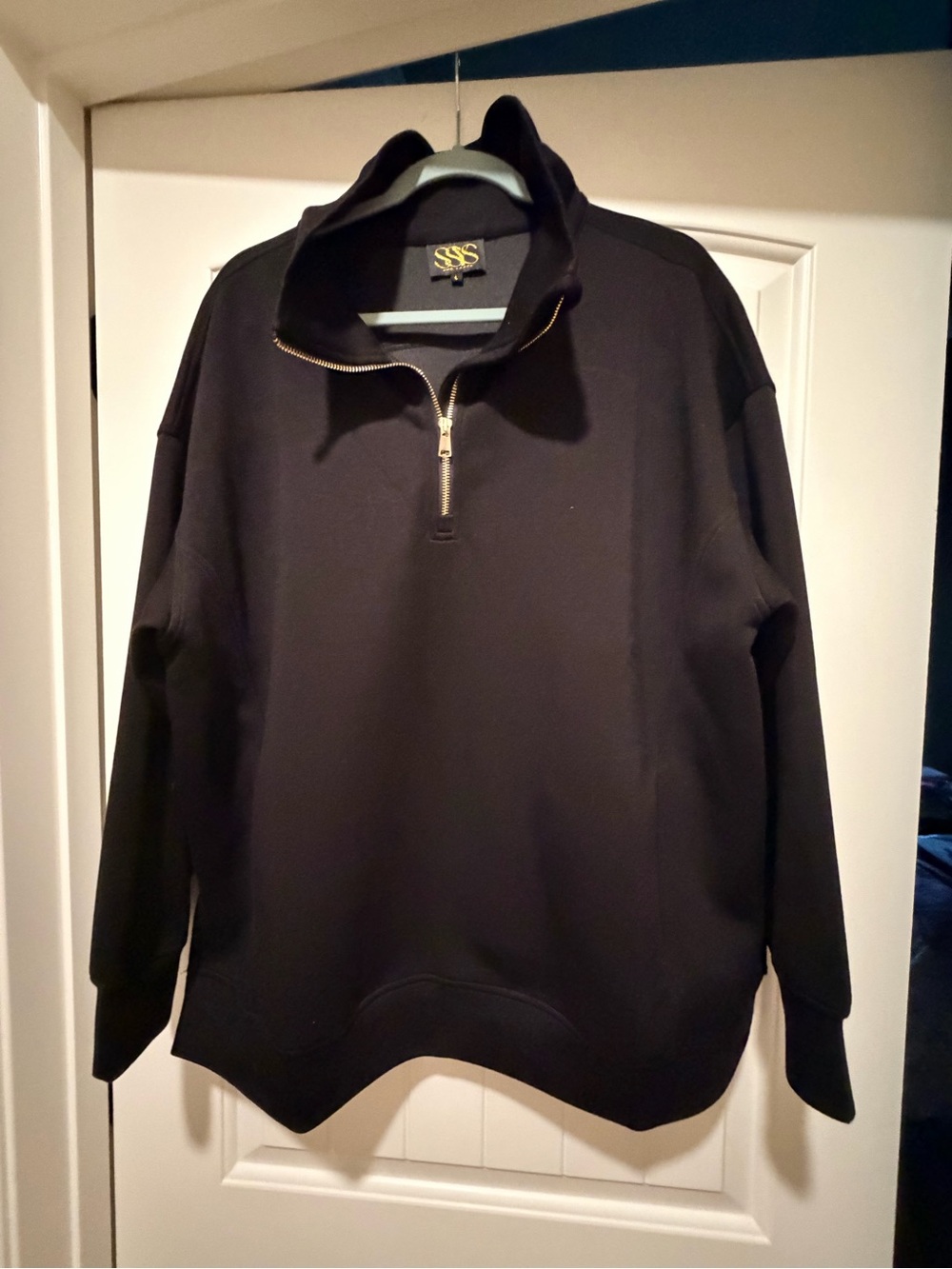 SSYS Women's Black Quarter-Zip Pullover